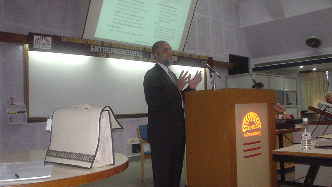 Yawar speaking at IIMB